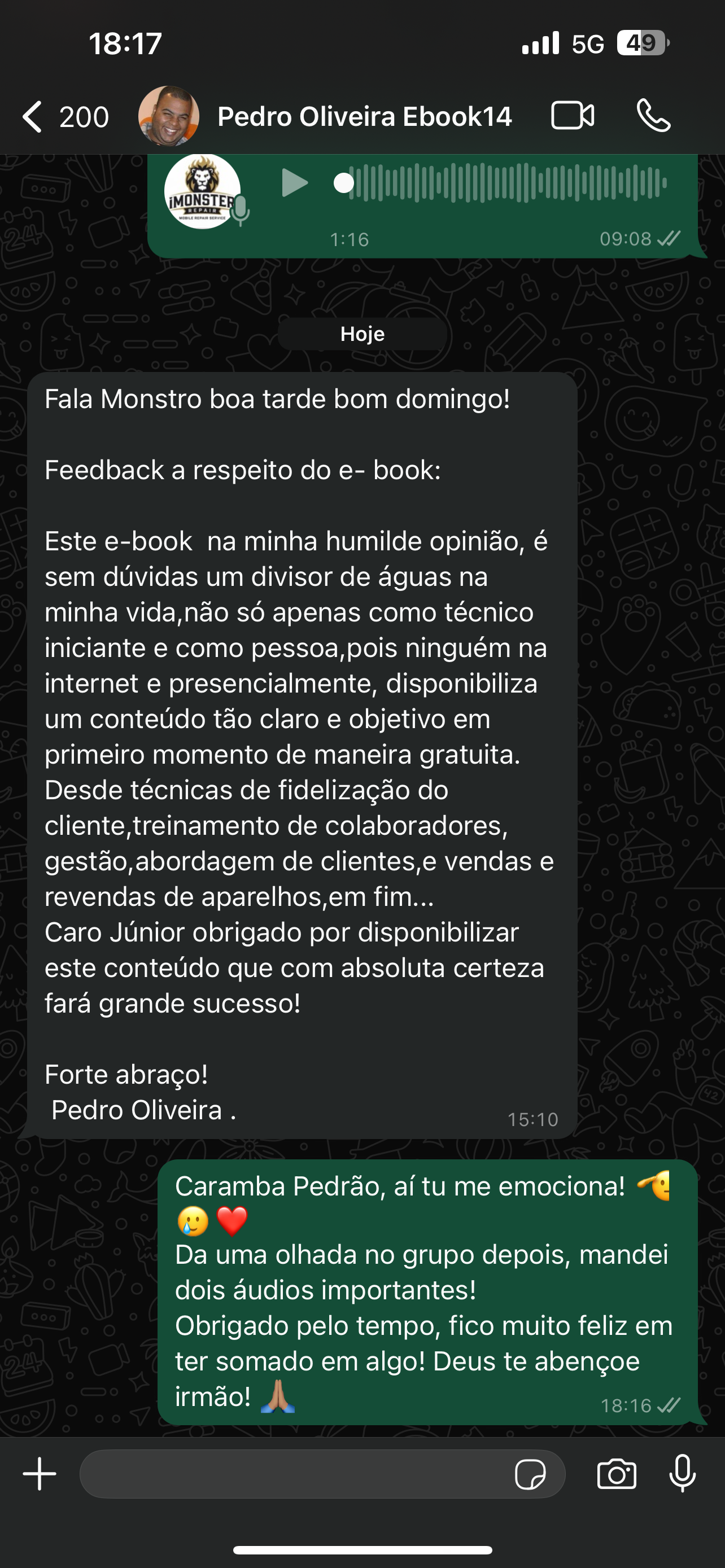 Feedback Pedro Oliveira